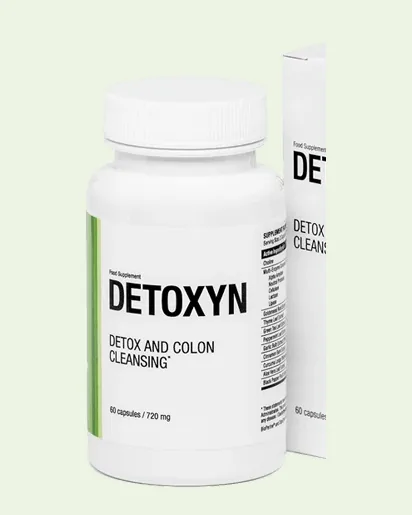 Detoxyn Dose mit 60 Kapseln, Vorderseite des Etiketts